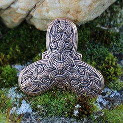 VIKING TREFOIL Bronze Brooch