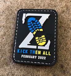 KICK THEM ALL, Statement Patch, Ukraine Colors, JTG 3D Rubber Patch