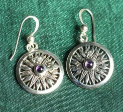 COMPASS, Silber-Ohrringe mit Amethyst, 925