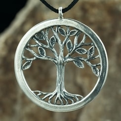 Baum des Lebens Anhänger - Groß, Silber