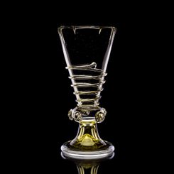 HISTORICAL GREEN GLASS GOBLET