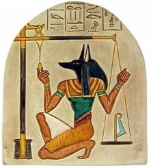 ANUBIS WITH THE SCALE