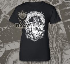 SVAROG Heavenly Blacksmith, Slavic God of Fire women's t-shirt bw