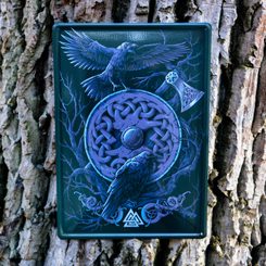 Huginn and Muninn enamel Sign