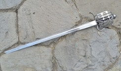 Scottish Basket Hilt Broadsword, replica of an original sword for practical usage