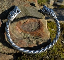 Loup Viking, bracelet de Burg, Suède, étain