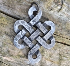 CELTIC KNOT OF LIFE, forged pendant, steel