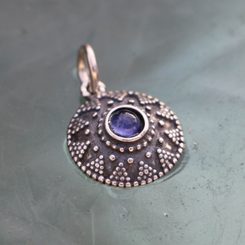 ISOLDA, iolite, silver pendant