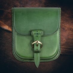 GENTLEMAN, Leather Belt Bag - green