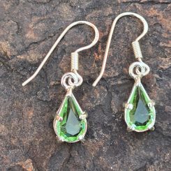 HIBERNIA, boucles d'oreilles en argent, verre, Ag 925