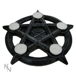 Pentagram Gothic Wiccan Tealight Holder