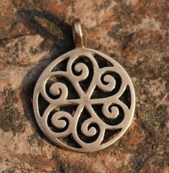 SUN SYMBOL II, bronze pendant