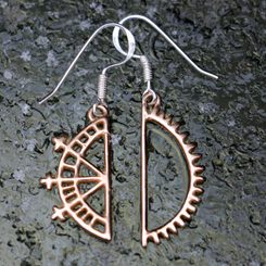 BEAIVI and MANO, Sun and Moon, Sami Earrings, bronze