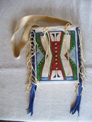 Indian Deerskin Rawhide Bag