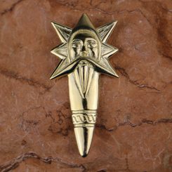 PERUN Slavic God, Pendant, Gold Plated