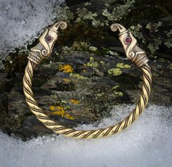 Huginn and Muninn, Viking Bracelet, brass