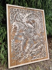 THOR Wall Decoration, wood 30x40cm