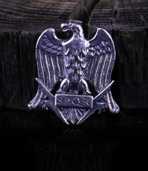 AQUILA, aigle romain SPQR, pendentif argent, Ag 925