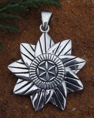 FLOWER, silver pendant, Ag 925