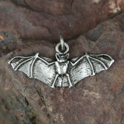 BAT pendant, zinc, antique silver