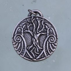 HUGINN and MUNINN, viking talisman, zinc