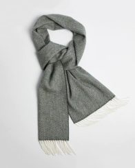 Foxford Mallard Herringbone Lambswool Scarf