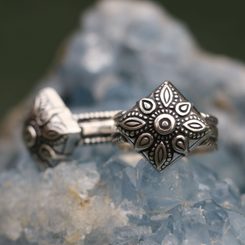 BAGUE MEDIEVALE, 12ème siècle, argent 925 13g