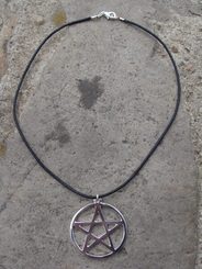 PENTACLE or PENTAGRAM Pendant on Leather Cord