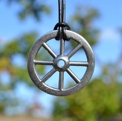 TARANIS WHEEL PENDANT, oppidum Stradonice, tin