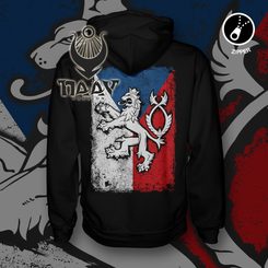 LION and CZECH FLAG Hoodie zipper