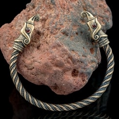 Huginn and Muninn, Viking Bracelet, bronze