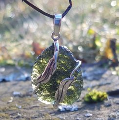 RIGEL Moldavite, sterling silver pendant