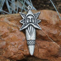 PERUN Slavic God, Pendant, zinc