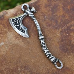 HACHE DE GUERRE - pendentif zinc