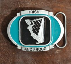 IRISH AND PROUD, belt buckle