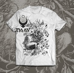 DEER, men's T-shirt white, Druid collection