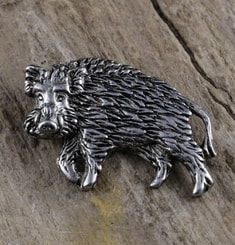 WILD BOAR, pendant, tin