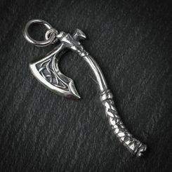 HACHE DE GUERRE, pendentif argent 925