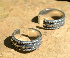 bague nordique à tresse en argent 925