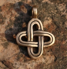 SIMPLE KNOT, bronze pendant