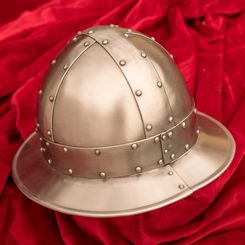 Kettle hat with rivets, helmet