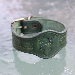 DEER, leather hunting bracelet