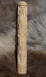 VELES, Slavic God, carved Wooden Figurine