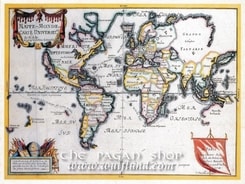 MAPPE MONDE, historical map, replica
