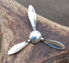 Spitfire Supermarine Propeller, silver pendant