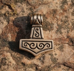 THOR'S HAMMER II, small, bronze pendant