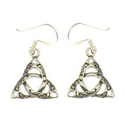 TRIQUETRA - boucles d'oreilles en argent Ag 925