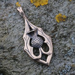 ALBA - Scottish thistle, pendant, bronze