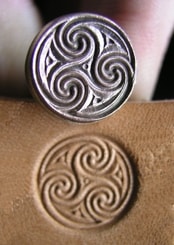 CELTIC TRISKELE, leather stamp