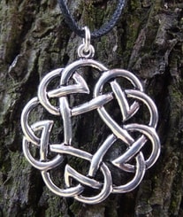 Celtic Knot Pendant, silvered